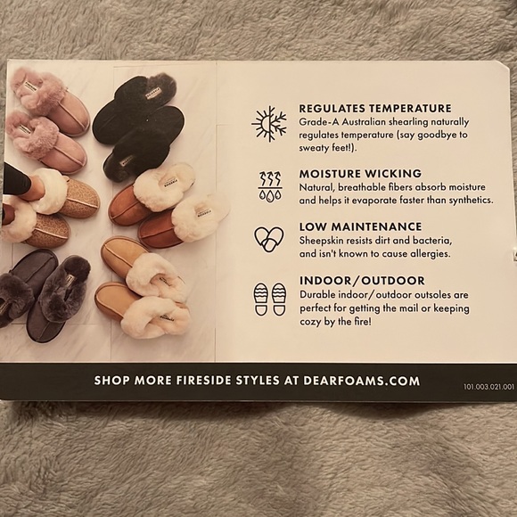 Brand New Fireside by Dearfoams Auburn Genuine Shearling Slipper size 6 - Picture 8 of 9